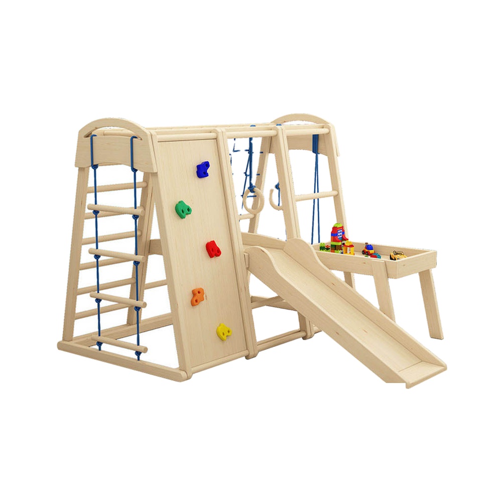 Kids Outdoor Wooden Climbing Frame - Деревянный игровой комплекс Монтессори для детей: