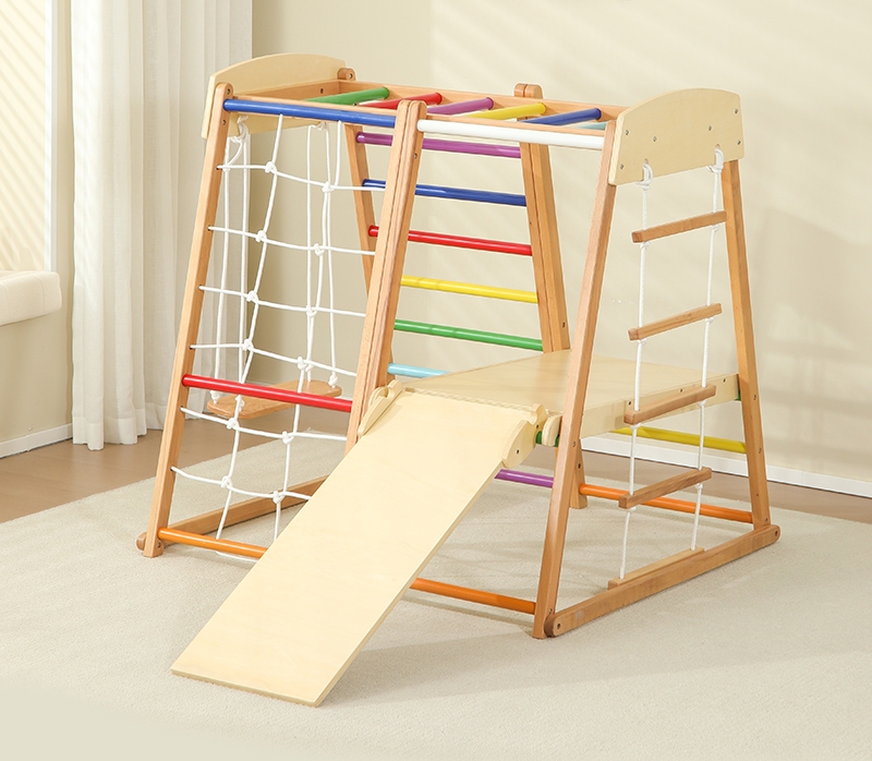 Kids Outdoor Wooden Climbing Frame - Детский уличный домашний тренажерный зал Монтессори