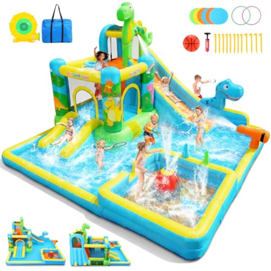 Kids Outdoor Bounce House - Надувная водная горка для улицы: надувной