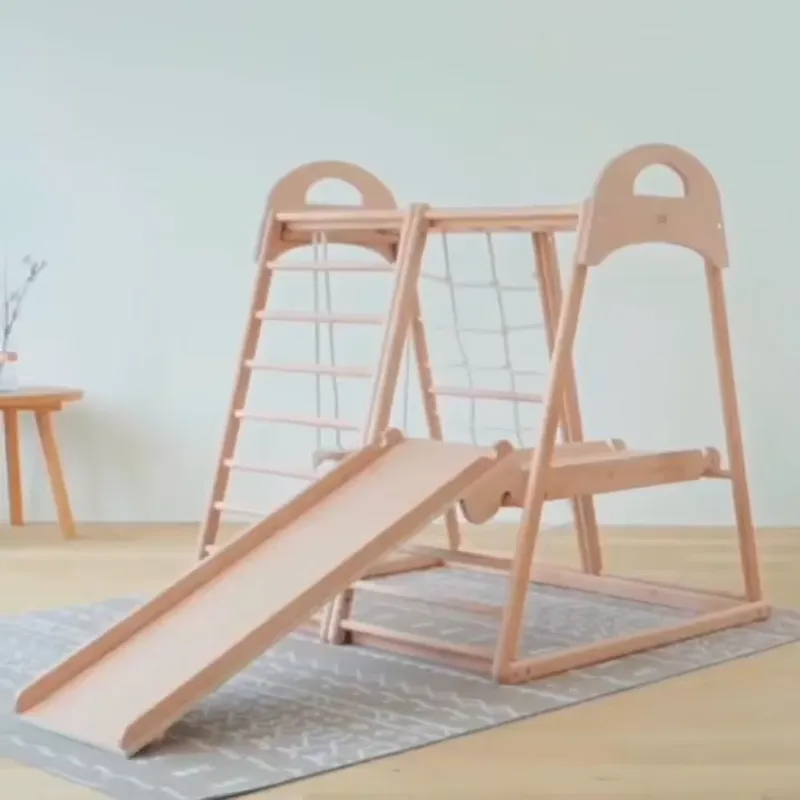 Kids Outdoor Wooden Climbing Frame - Детский деревянный игровой комплекс Монтессори для