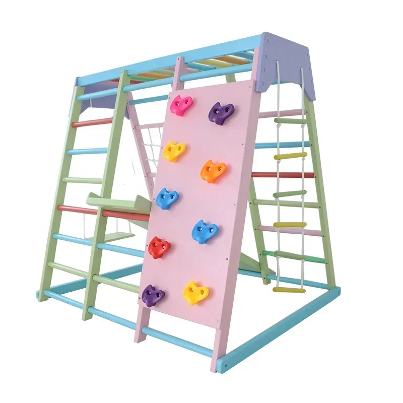 Kids Outdoor Wooden Climbing Frame - Детский деревянный игровой комплекс для дома