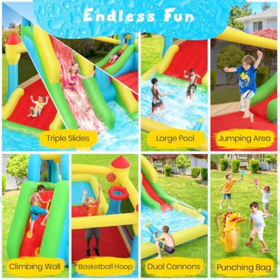 Надувной водный батут для дете – обзор и цена Kids Outdoor Bounce House