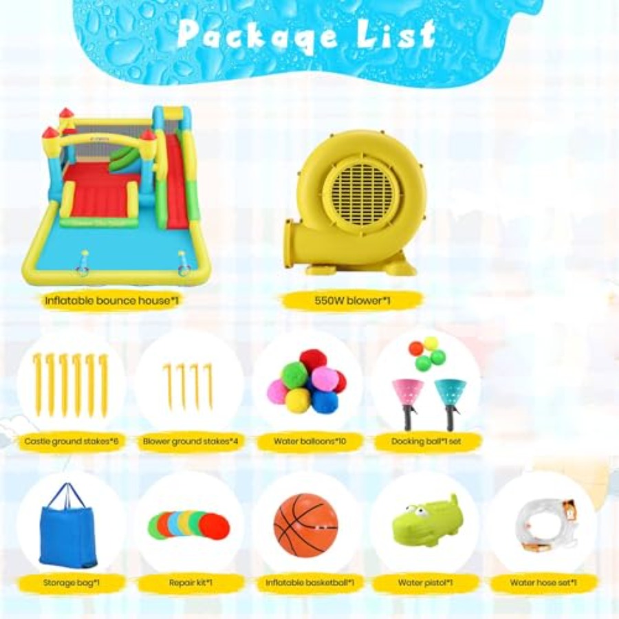 Надувной водный батут для дете – обзор и цена Kids Outdoor Bounce House