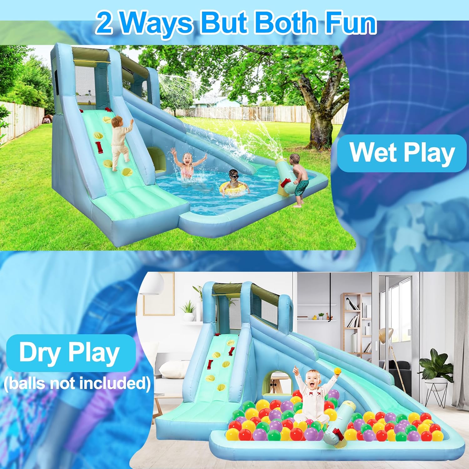 Надувной детский батут-аквапар – обзор и цена Kids Outdoor Bounce House