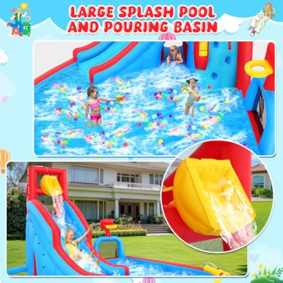 Надувной батут-аквапарк для де – обзор и цена Kids Outdoor Bounce House