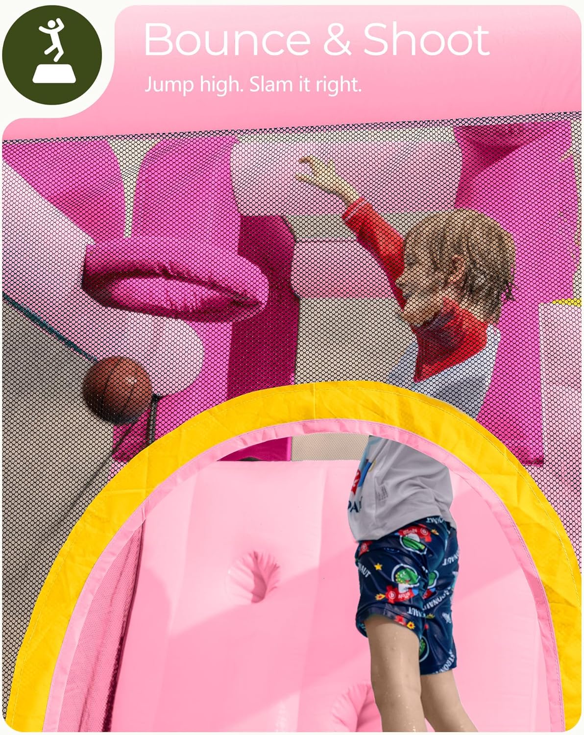 Розовая надувная водная горка- – обзор и цена Kids Outdoor Bounce House