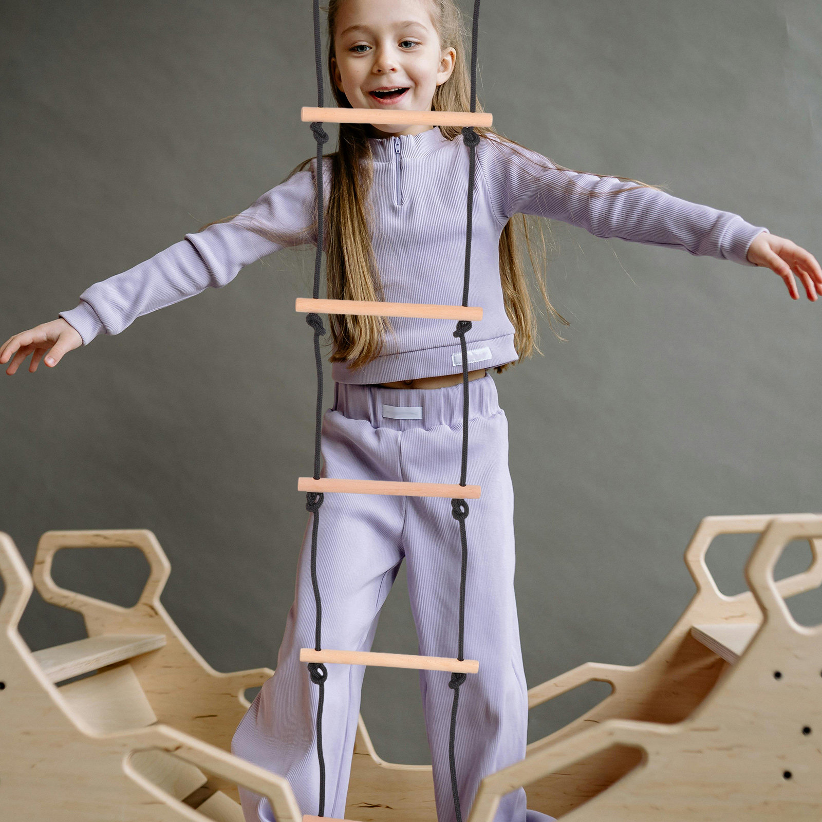 1 комплект: детская веревочная – обзор и цена Kids Outdoor Wooden Climbing Frame