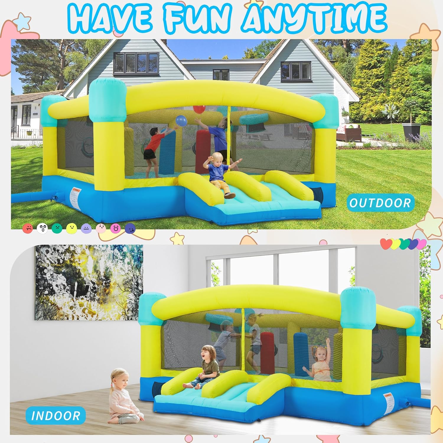 Большой надувной батут, 15 x 1 – обзор и цена Kids Outdoor Bounce House
