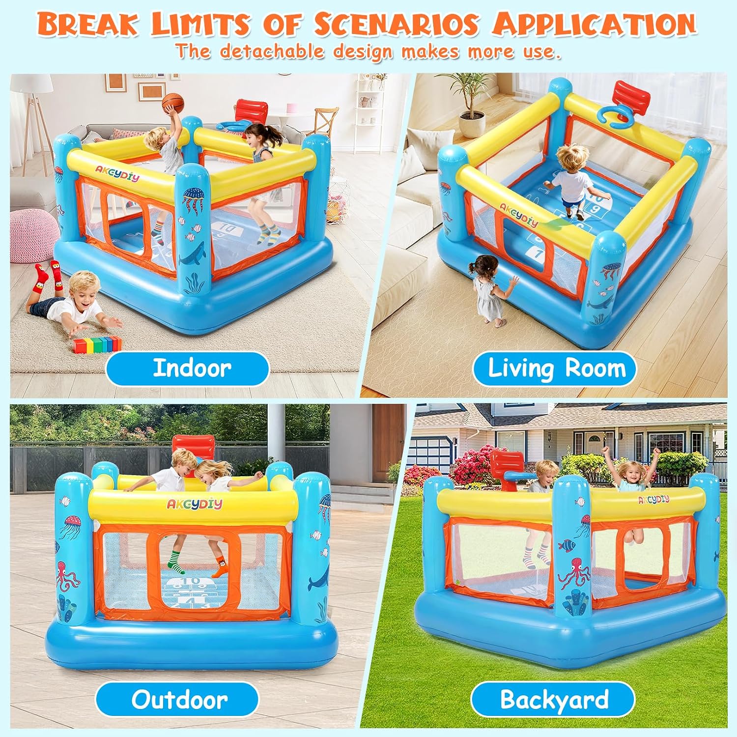 Надувной батут из ПВХ для дете – обзор и цена Kids Outdoor Bounce House