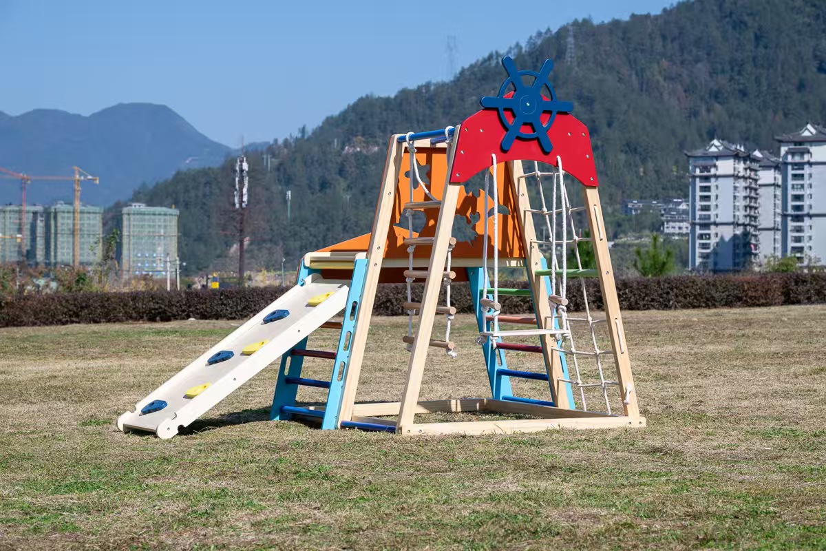 Большой деревянный игровой ком – обзор и цена Kids Outdoor Wooden Climbing Frame