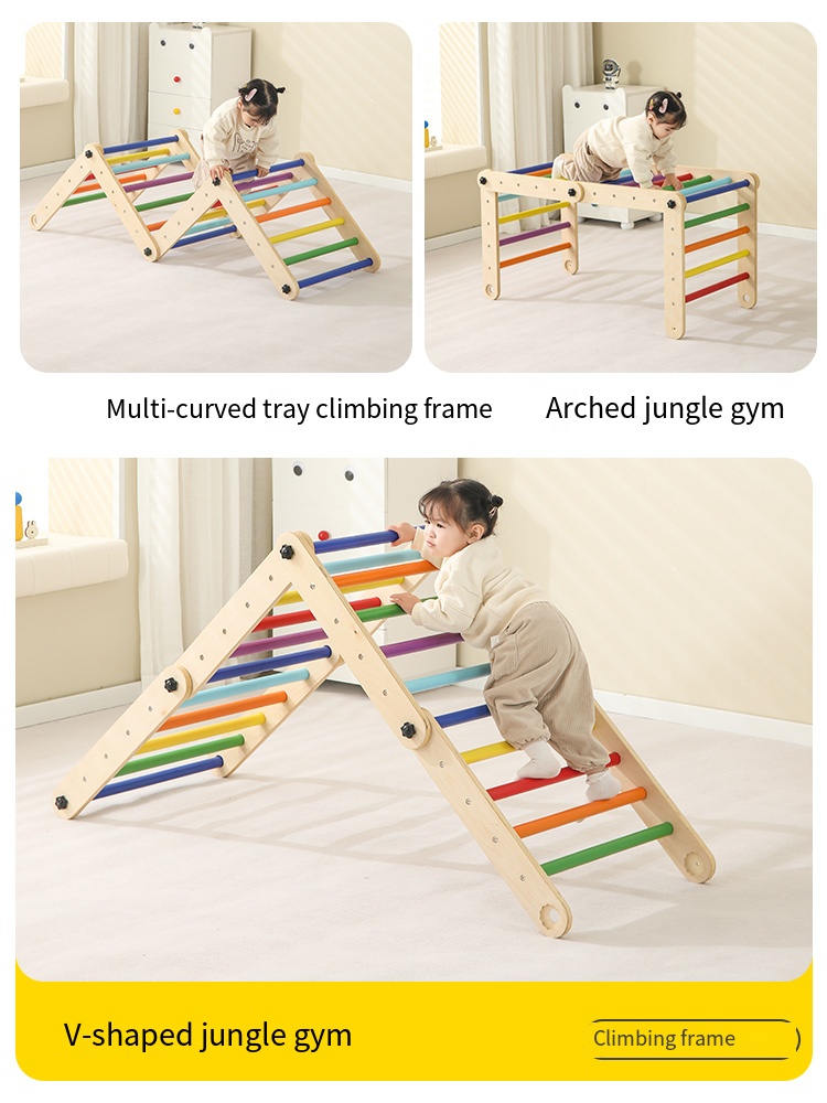 Детский деревянный треугольный – обзор и цена Kids Outdoor Wooden Climbing Frame