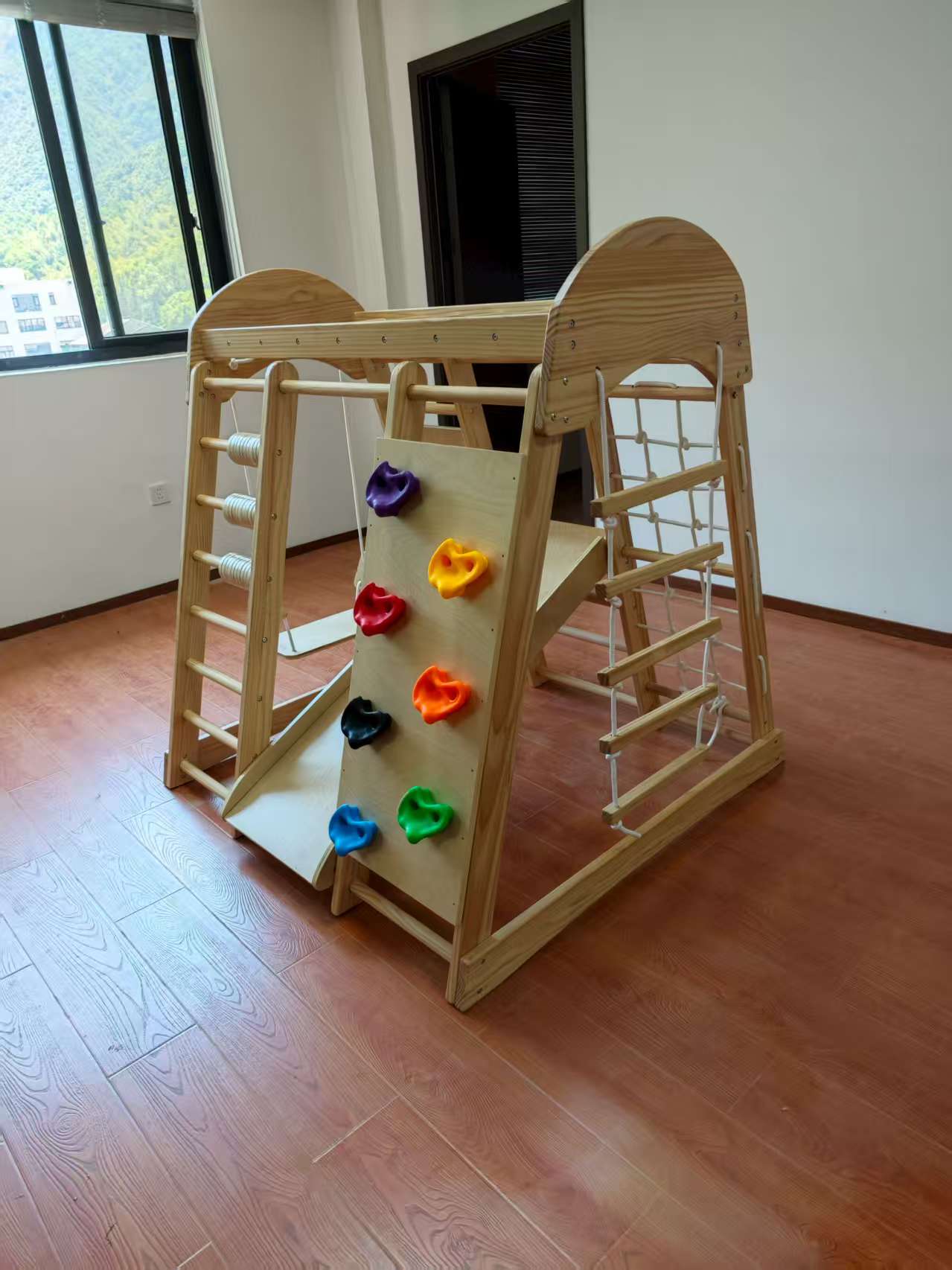Деревянный детский игровой ком – обзор и цена Kids Outdoor Wooden Climbing Frame