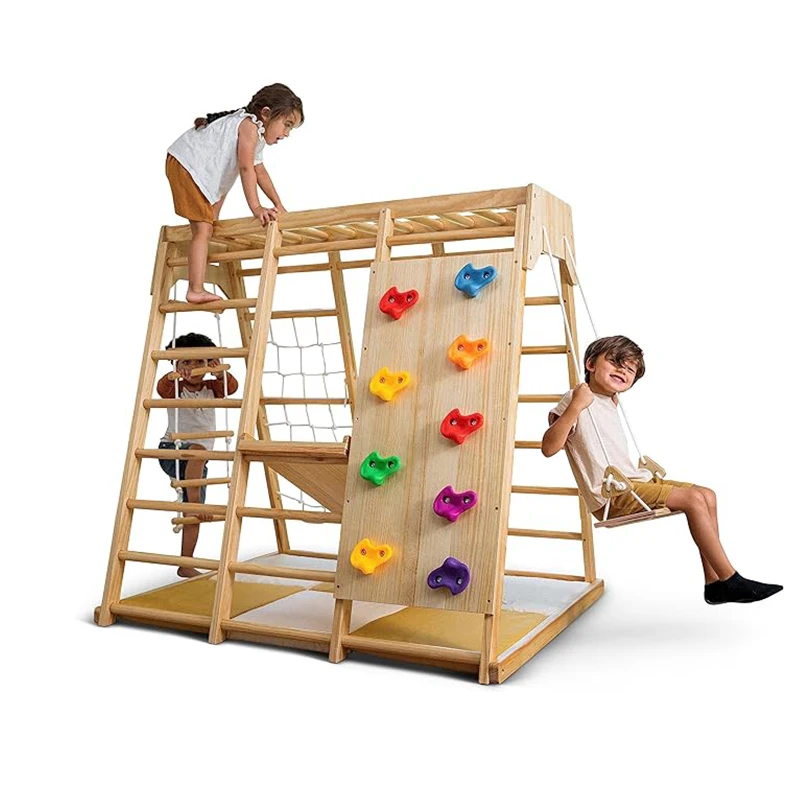 Детский домашний игровой компл – обзор и цена Kids Outdoor Wooden Climbing Frame