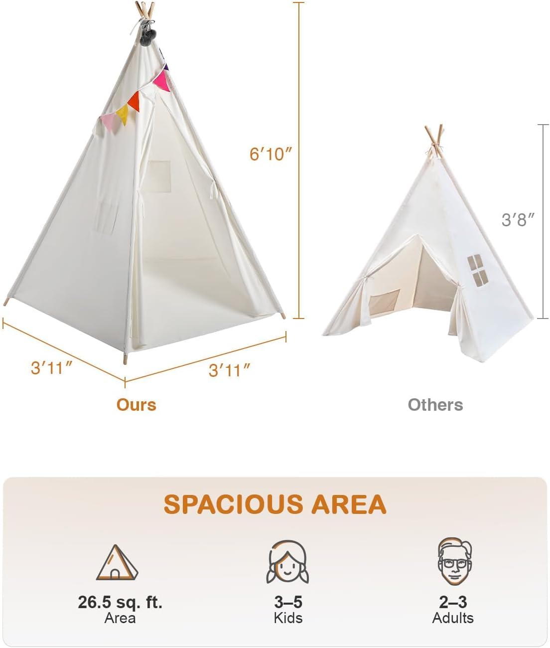 Детская игровая палатка-типи C – обзор и цена Kids Outdoor Teepee