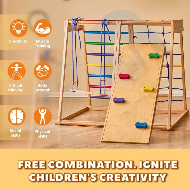 Деревянный игровой комплекс дл – обзор и цена Kids Outdoor Wooden Climbing Frame