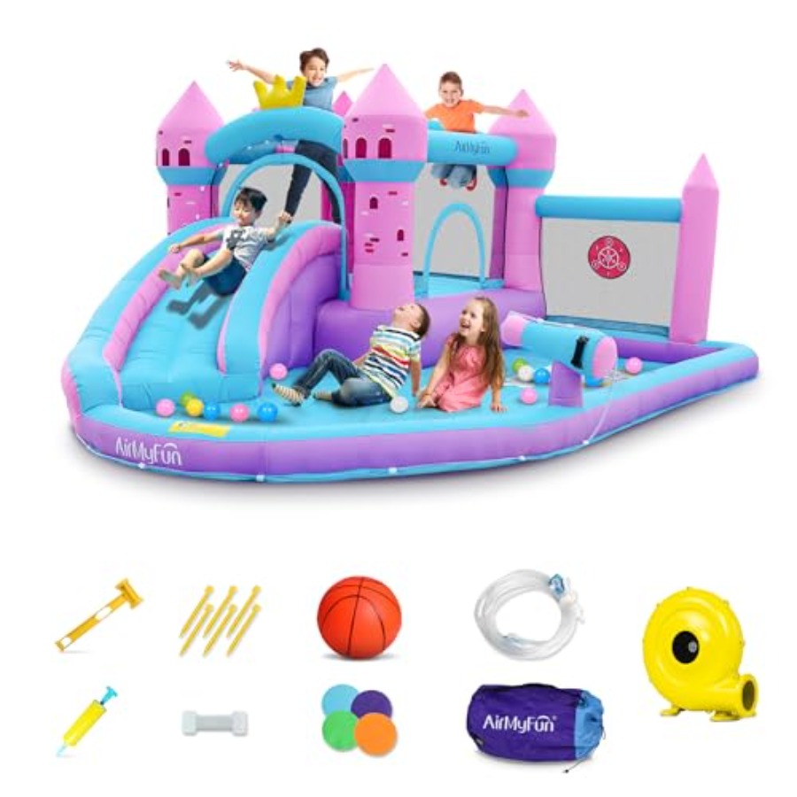 Надувная водная горка-батут дл – обзор и цена Kids Outdoor Bounce House