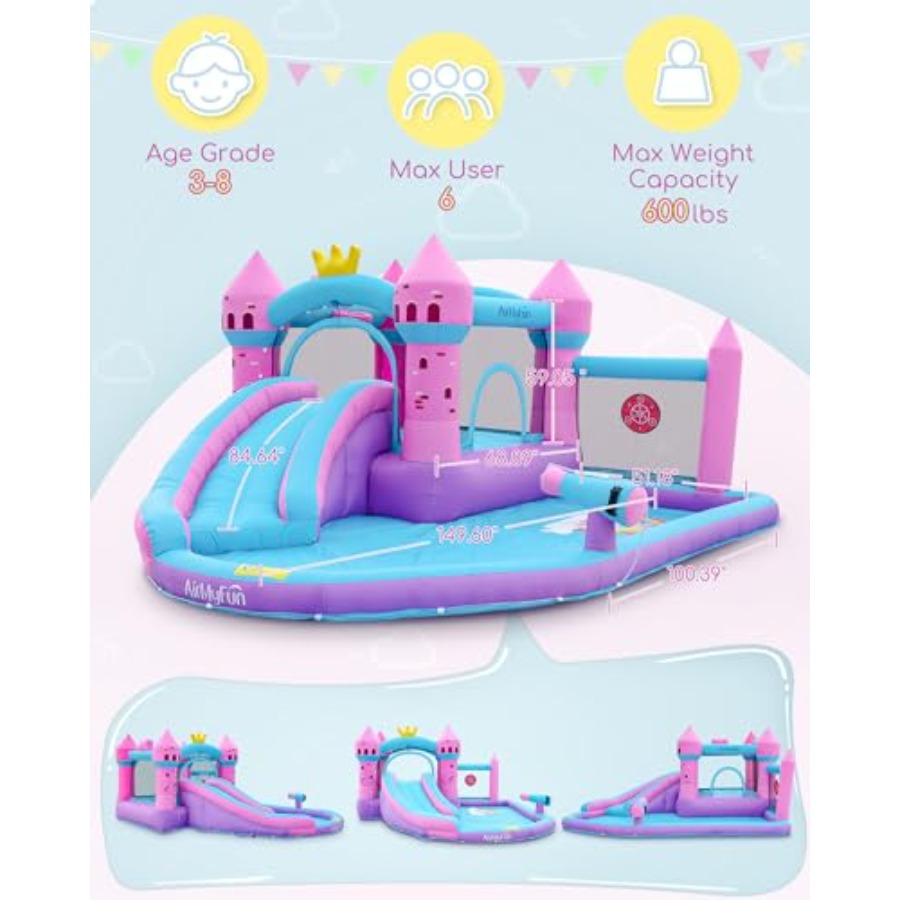 Надувная водная горка-батут дл – обзор и цена Kids Outdoor Bounce House