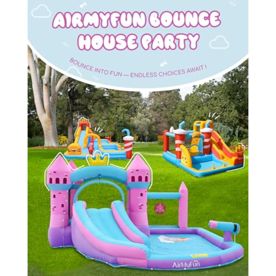 Надувная водная горка-батут дл – обзор и цена Kids Outdoor Bounce House