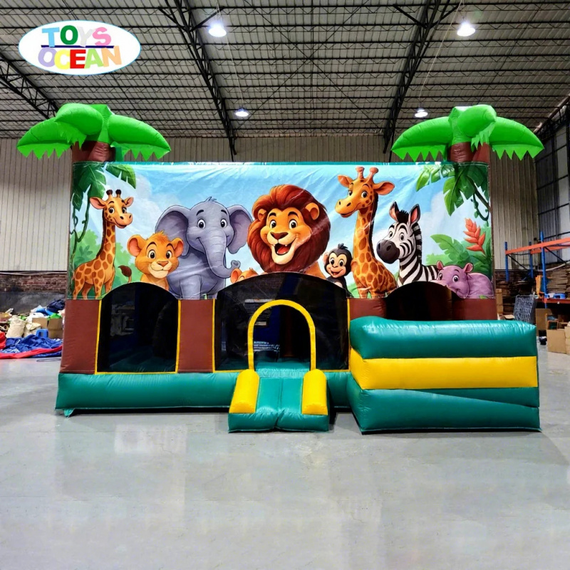Надувной батут с горкой для де – обзор и цена Kids Outdoor Bounce House