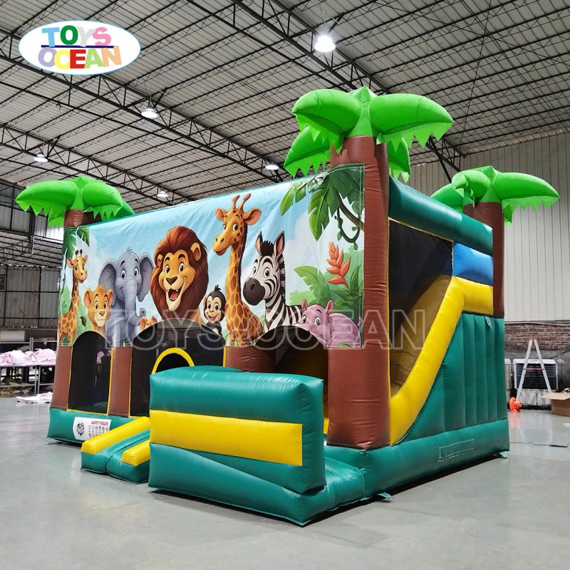 Надувной батут с горкой для де – обзор и цена Kids Outdoor Bounce House